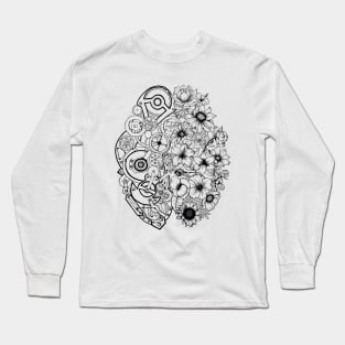 Left Brain Right Brain Long Sleeve T-Shirt